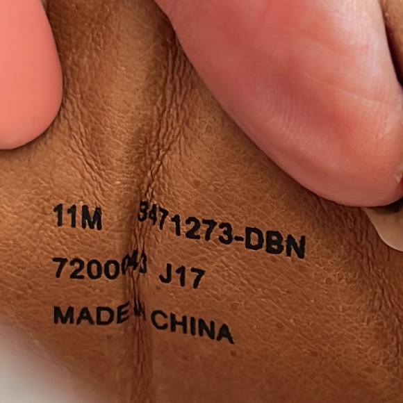 FRYE Solid leather brown/black sneakers with alligator grain size 11 - Picture 6 of 7